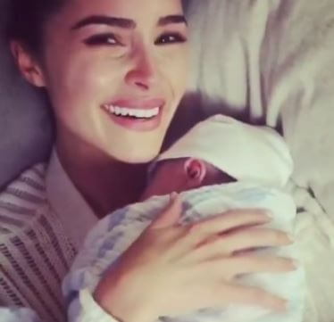 Susan Curran daughter Olivia Culpo with her nephew Remi.